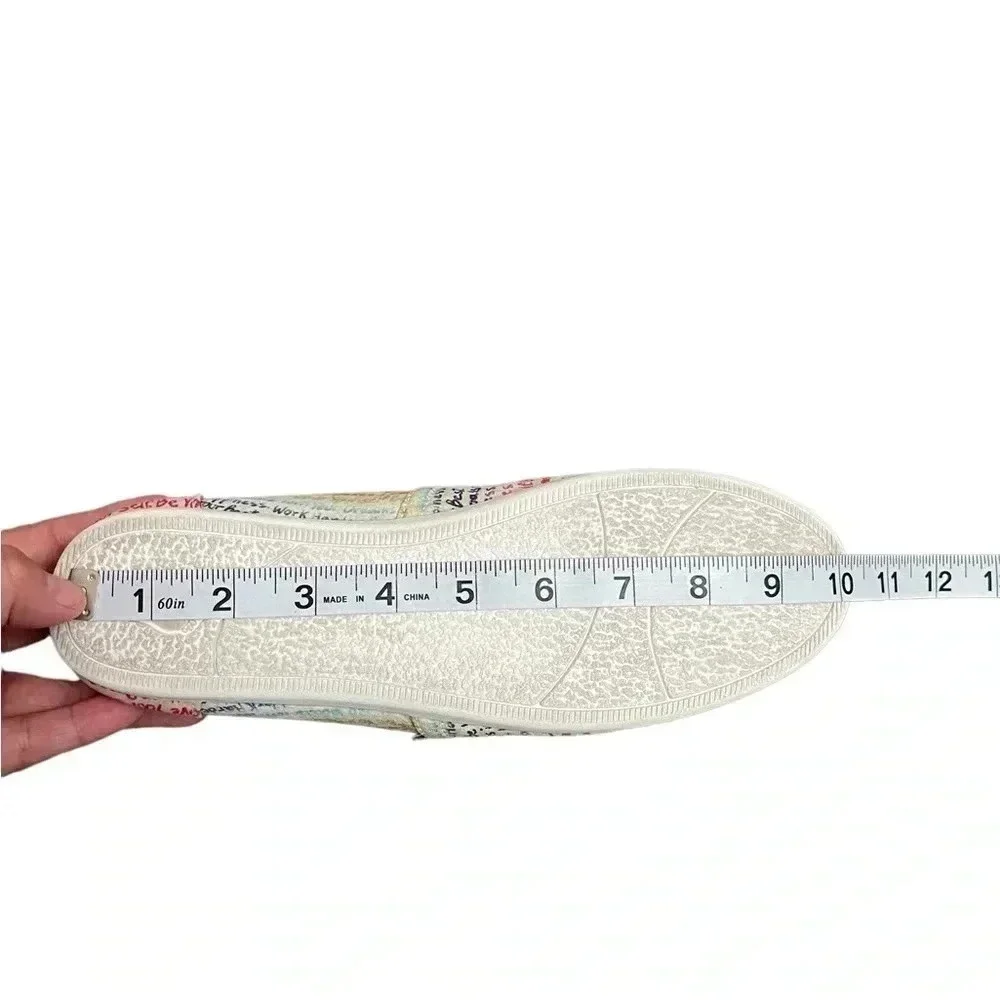 BOBS by Skechers Inspire Me Alpargata Slip On Flat Shoes Rainbow Women’s size 10